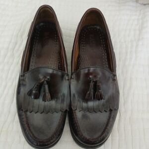 Bass Quimby‎ Kiltie Tassel Loafer Burgundy  Brown Mens Sz 9M Made Brazil